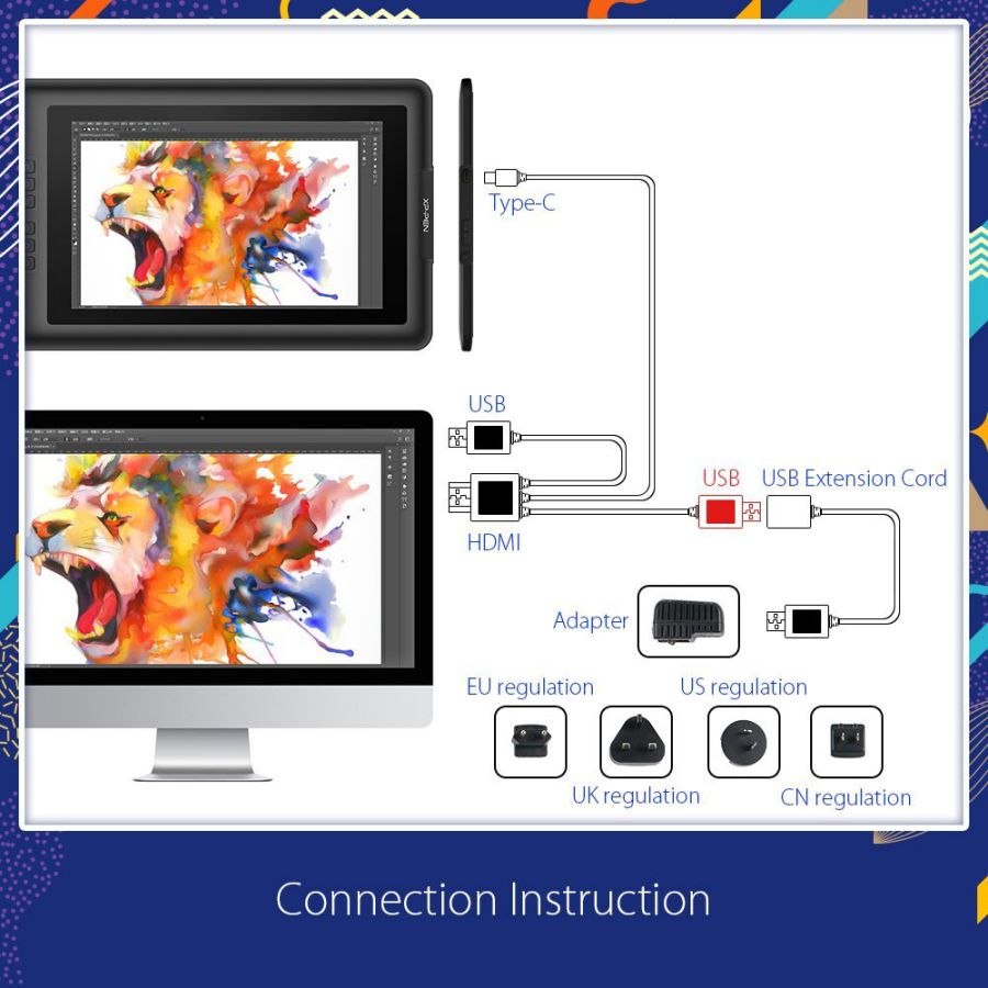 Bảng vẽ màn hình XP-Pen 13.3 inch