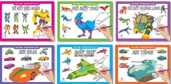 Bộ Sách Tô Màu - Thế Giới Rô Bốt Và Xe Cộ (Bộ 6 Cuốn) (Tái Bản 2023) - ảnh 7