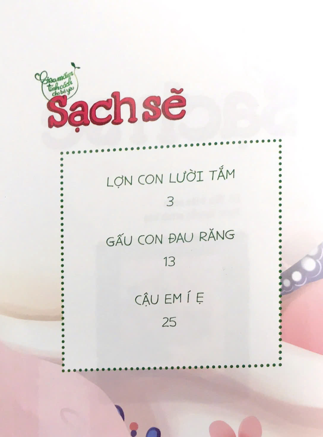 Gieo Mầm Tính Cách Cho Bé Yêu - Sạch Sẽ - ảnh 3