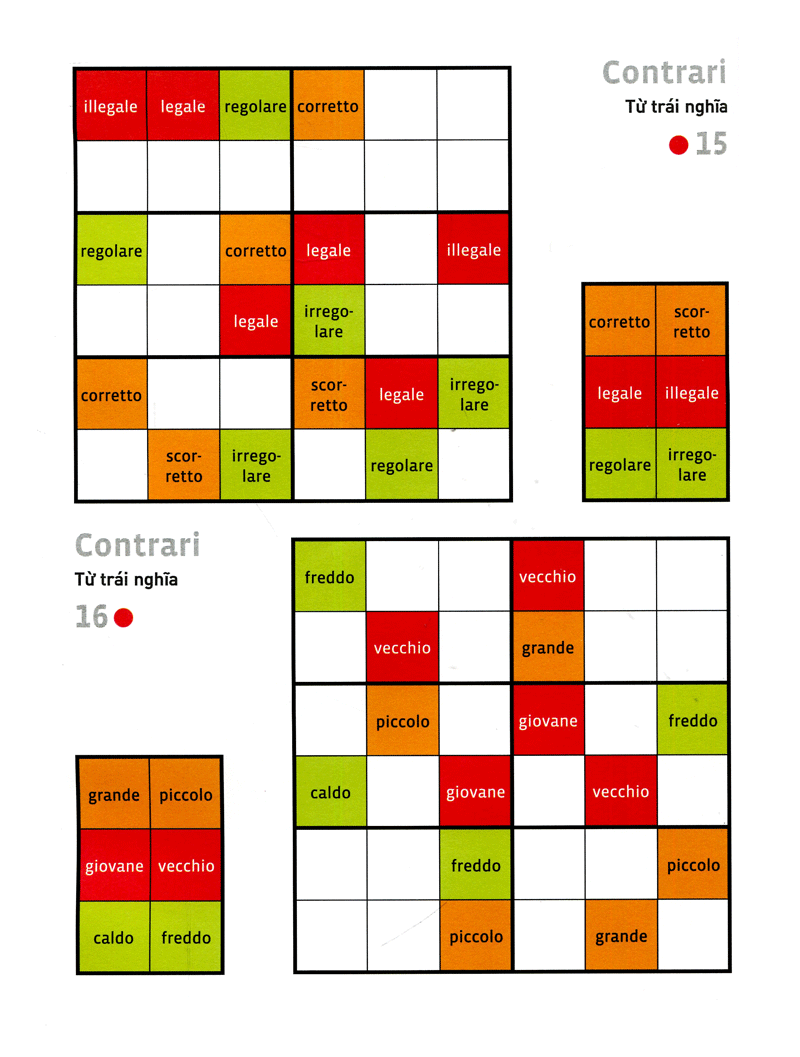 Italiano Wodoku Vui H c T V ng V i Ch Sudoku BookBuy vn