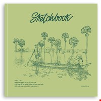 Sổ Vẽ Ký Họa Sketchbook Dạng Pad CMA Studio Giấy Italy 120gsm 21x21cm Phong Cảnh Và Con Người Việt Nam - Xanh - SVPT06