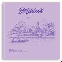 Sổ Vẽ Ký Họa Sketchbook Dạng Pad CMA Studio Giấy Italy 120gsm 21x21cm Phong Cảnh Và Con Người Việt Nam - SVPT04