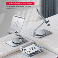 Stand / Giá Đỡ IPhone / IPad Hợp Kim Nhôm 360 Rotating - K6 - Màu Bạc