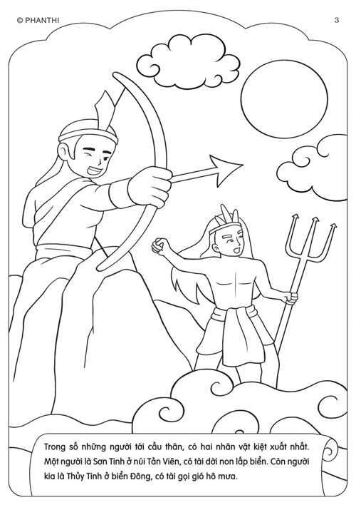 Tô Màu Bé Yêu Cổ Tích 4: Sơn Tinh – Thủy Tinh - ảnh 3