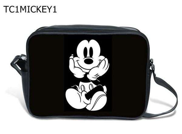 Túi Đeo Chéo Natthy Chuột Mickey Trắng Đen Simili Da Cao Cấp Chống Thấm