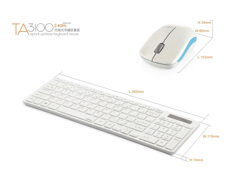 Bộ bàn phím và chuột không dây Apoint TA3100 - 3