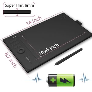 Bảng Vẽ Điện Tử XP-Pen Star06 12inch Bút Stylus Không Sạc